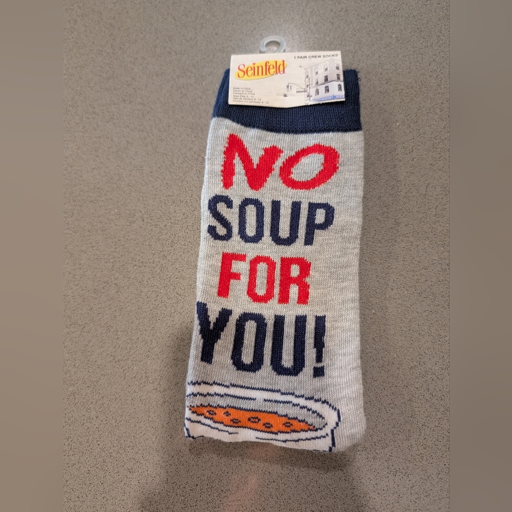 Seinfeld 'No Soup For You!' Men's Socks